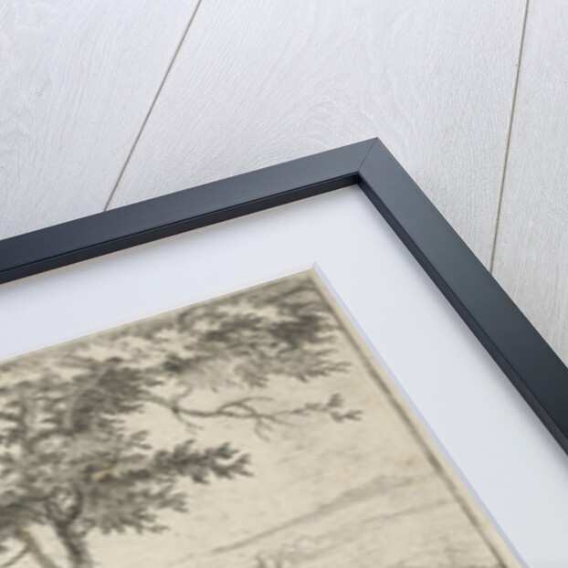 Farmers stabbing a creek with their flock by H. Pielmans