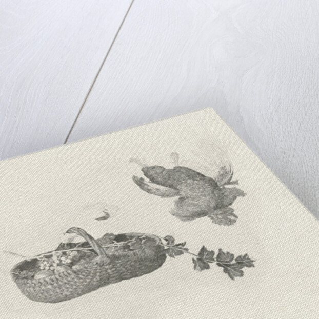 Woman with basket of fruit in your hand at the window by Gerard Dou