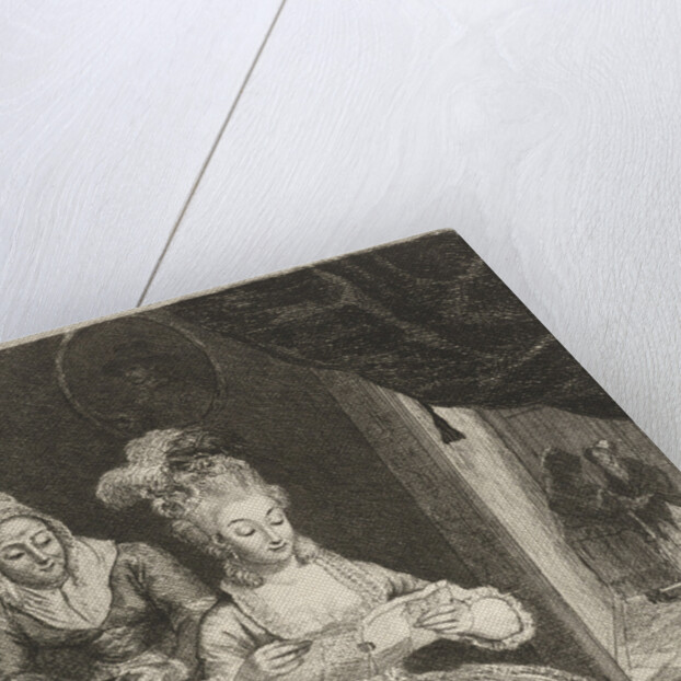 Young woman reading a letter by Louis Bernard Coclers