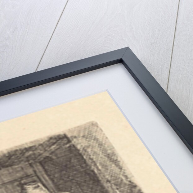 Behind a table in an interior is a woman who sings from a songbook by Jacob Laurensz. van der Vinne