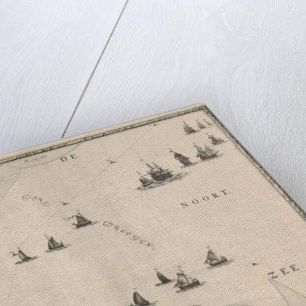Map of the North Sea and the coast of Holland by Jacob Quack