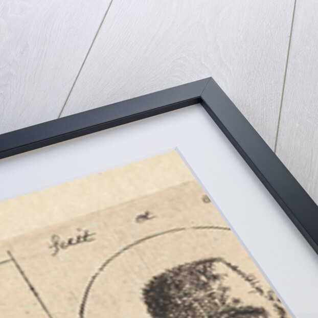 In the middle a smoker, right the head of a man with fur hat, left the head of a man holding in his hand a stick by Jacob Laurensz. van der Vinne