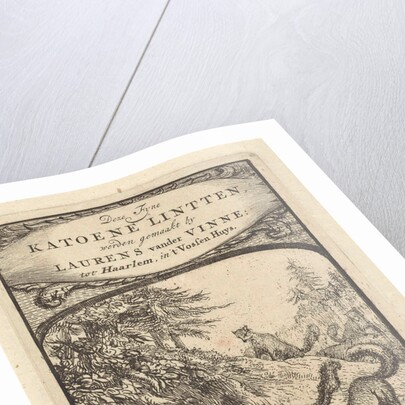 Trade Label Laurens van der Vinne by Laurens Vincentsz. van der Vinne