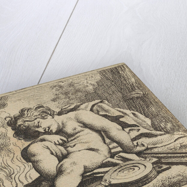 Sleeping putto by Anonymous