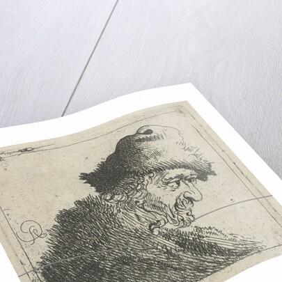 Portrait of an old man with a fur hat by Pieter Jansz. Quast