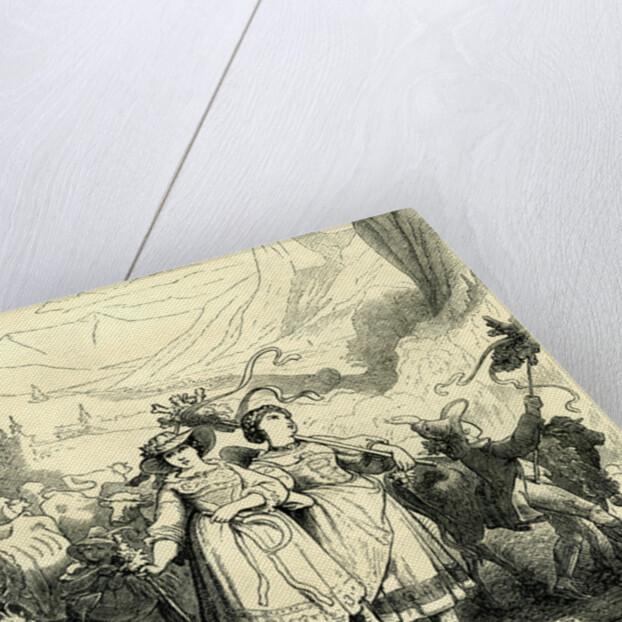 Girls Leading Cattle to the Mountains Switzerland by Anonymous