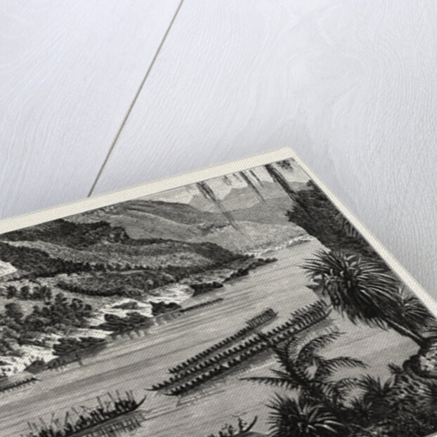 Barges on the Mekong River, Cambodia. by Anonymous