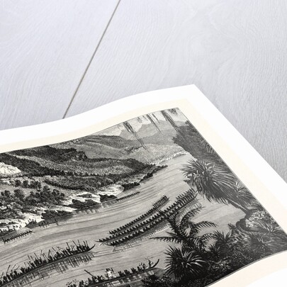 Barges on the Mekong River, Cambodia. by Anonymous