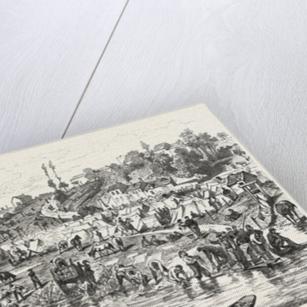 Camp of the French Prisoners on the Meuse Peninsula of Iges by Anonymous