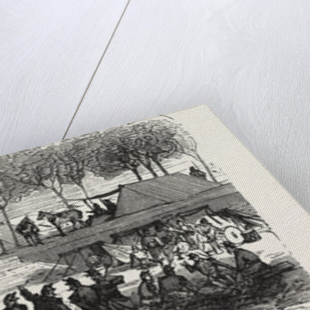 Camp Scene Within the City Walls of Paris, France by Anonymous
