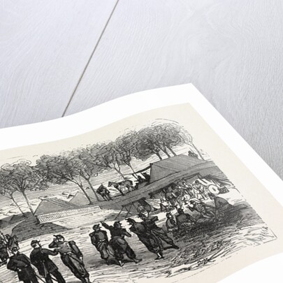 Camp Scene Within the City Walls of Paris, France by Anonymous