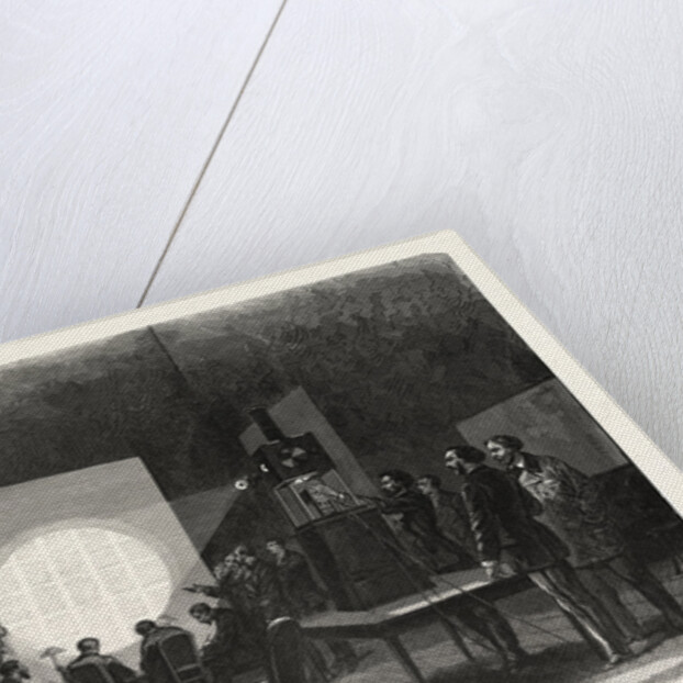 A Despatch Brought by a Carrier Pigeon from the Province is Deciphered at the Telegraph Office by an Electrically Illuminated Enlarger by Anonymous