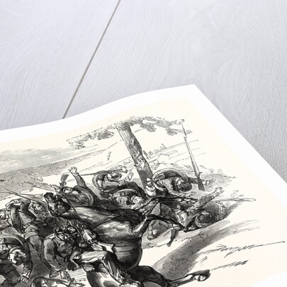 A Prussian Battalion is Mowed Down by a French Mitrailleusenbatterie at Saarbrucken, Germany by Anonymous