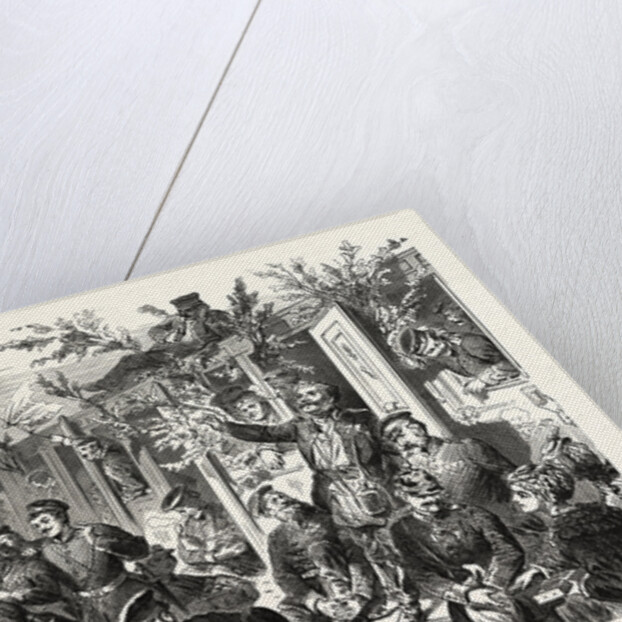 German Troops on Their Way to France. Stopping at a Railway Station Near the Rhine, Germany by Anonymous