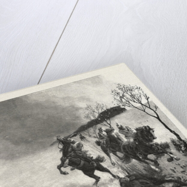 Fallen Off the Horse! after Painting by Theodor Rocholl, France by Anonymous