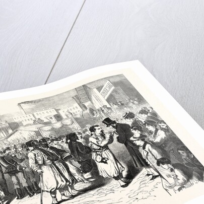 Arrival of a Convoy of French Prisoners at the Station West Berlin Germany 1870 by Anonymous