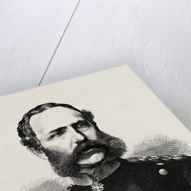 Albert, Prince of Royal Saxony, Commander of the 4th German Army (Army of the Meuse), Engraving 1870 by Anonymous
