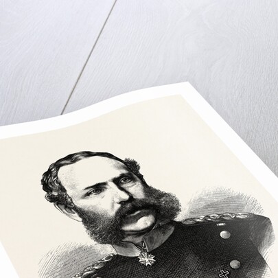 Albert, Prince of Royal Saxony, Commander of the 4th German Army (Army of the Meuse), Engraving 1870 by Anonymous