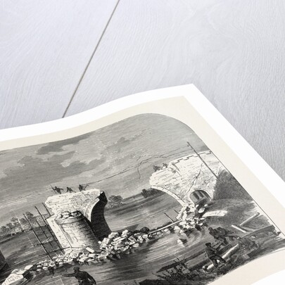Bridge Over the Marne in Trilport Near Meaux, Destroyed by the French 1870 by Anonymous