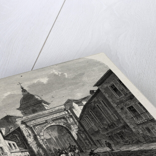 The Black Door, Besançon, Engraving 1870 by Anonymous