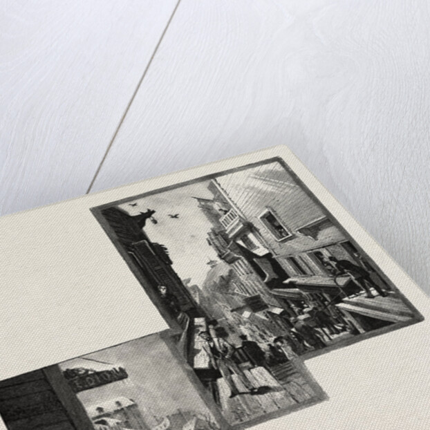 Quebec, Mountain Hill, from Top of Break-Neck Stairs; Little Champlain Street, from Head of Break-Neck Stairs, Canada by Anonymous