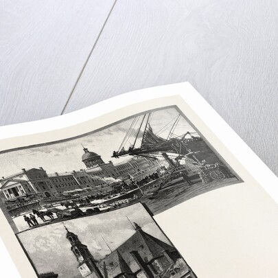 Montreal, Commisioner's Wharf, Bonsecours Market and Bonsecours Church, Canada by Anonymous