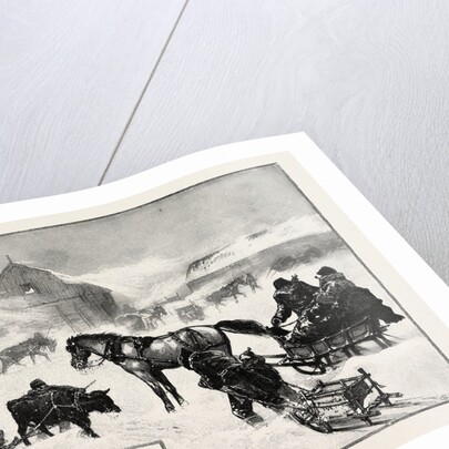 Arrival of Supply Train at Lumber Depot, Lumbering, Canada by Anonymous