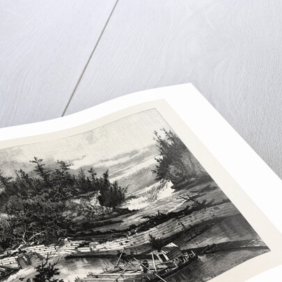 Timber Slide at the Calumet Falls, Canada by Anonymous