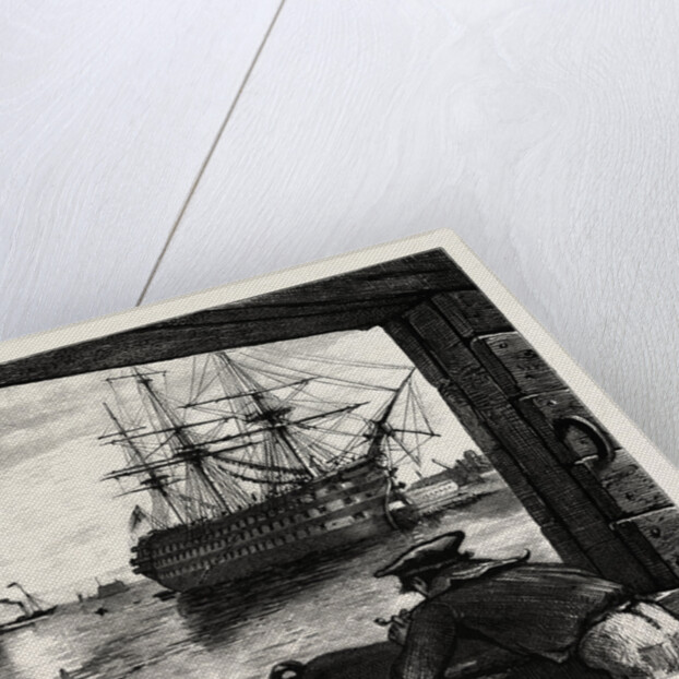 The Victory, Nelson's Ship. Horatio Nelson, 1st Viscount Nelson, British Admiral by Anonymous