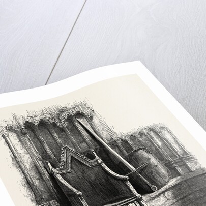 Coronation Chair, with Sword and Shield of Edward III., Westminster Abbey, London by Anonymous