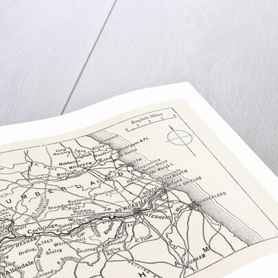 Map of the Course of the Tyne, a River in the UK by Anonymous