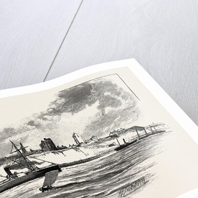 The River at Tynemouth Castle by Anonymous