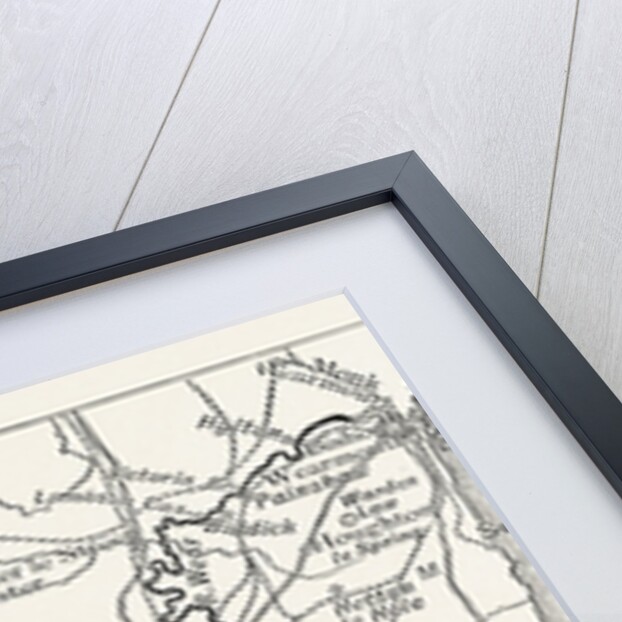 Map of the Course of the Wear, in North East England by Anonymous