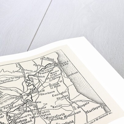 Map of the Course of the Wear, in North East England by Anonymous