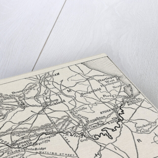 Map of the Course of the Tees by Anonymous