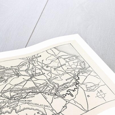 Map of the Course of the Tees by Anonymous