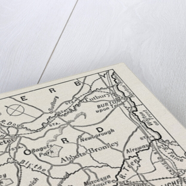 Map of the Trent, from the Source to Newton Solney by Anonymous