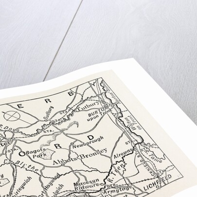 Map of the Trent, from the Source to Newton Solney by Anonymous