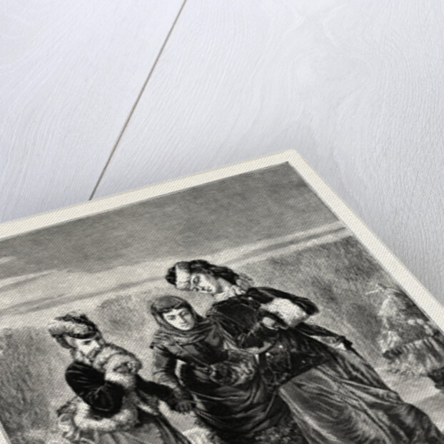 The First Skating Lesson. Winter Pastimes by Anonymous