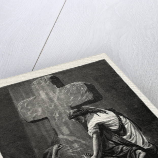 The Helping Hand. Religious Print. by Anonymous