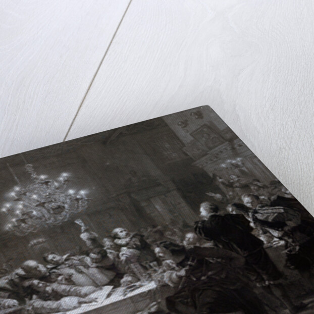 In 1634 Wallenstein Convoked Around Fifty Officers in Pilsen by Anonymous