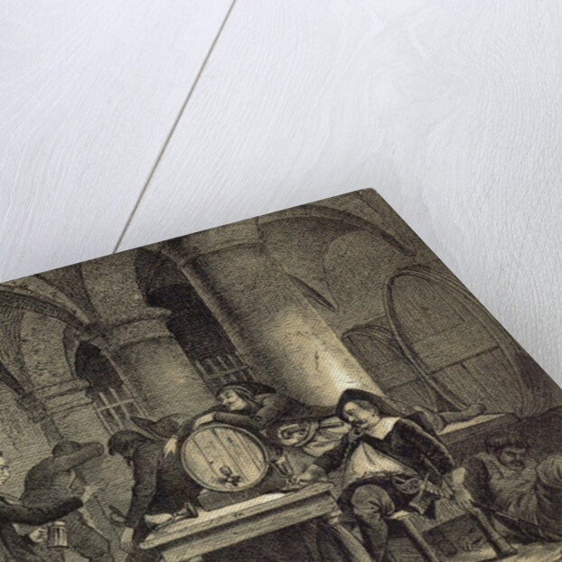 A Party in the Nineteenth Century in the Wine Cellar by Anonymous