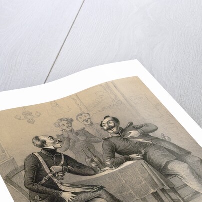 German Military Drinking a Glass of Wine by Anonymous