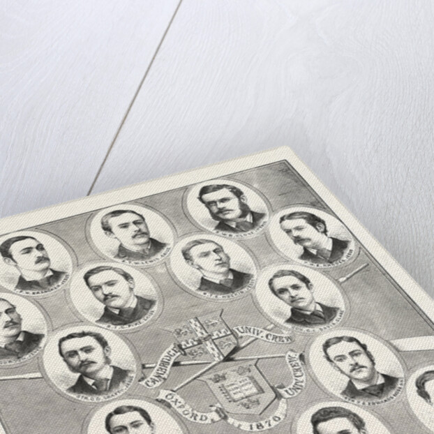 The Oxford and Cambridge Boat Race, 1876.: Portraits of the Crews by Anonymous
