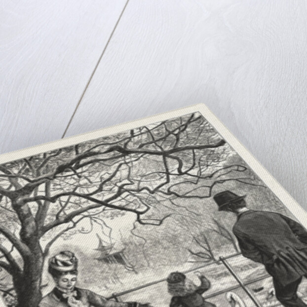 The Easter Holidays: Feeding the Water-Fowl in Victoria Park, London by Anonymous