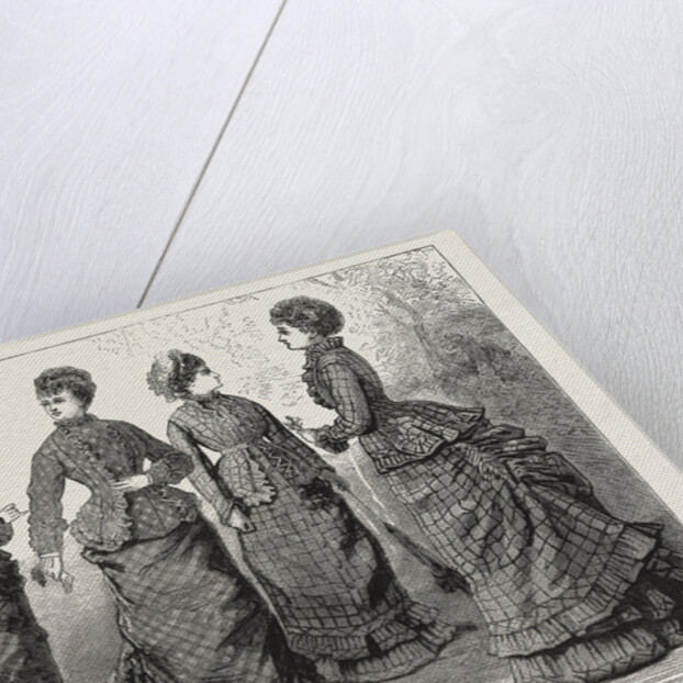 Continental Basque, Long Round Overskirt, and Walking Skirt, Back and Front, Fashion for April by Anonymous