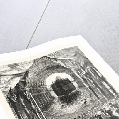 Launch of H.M.S. Inflexible, at Portsmouth: The Vessel Leaving the Ways by Anonymous