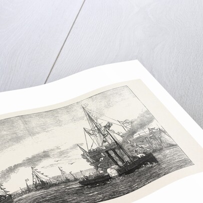 The Inflexible Being Towed to Her Moorings by Anonymous