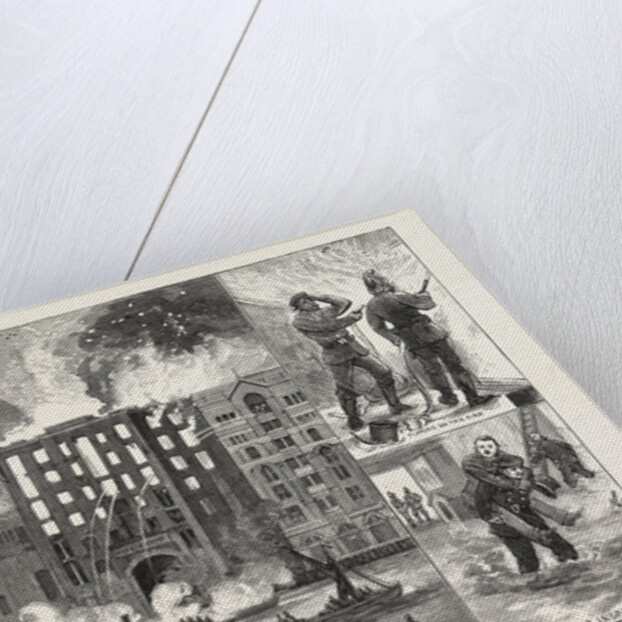 Detruction of Brooks's Wharf, Upper Thames Street, by Fire, London by Anonymous