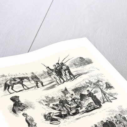 The Turco Servian War: Cavalry and Infantry of the Reserve Officers, the Camp Adieu Soldiers Dancing by Anonymous